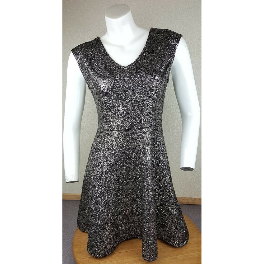 SOLD One Love Clothing Dress Small Black Gold Metallic